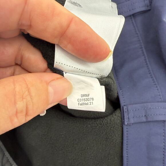 EDDIE BAUER Mens Blue Fleece Lined Flat Front Tech Pants Size 40 Warm Outdoor - Picture 5 of 7